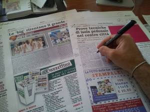 Ieri ero alle prese con la correzione delle pagine del primo numero di settembre de Il Gazzettino